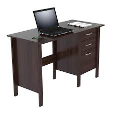 Writing Desk With 3 Drawers Espresso Inval