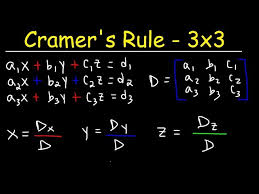 Cramer S Rule 3x3 Linear System