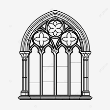 Gothic Window Outline Silhouette Of