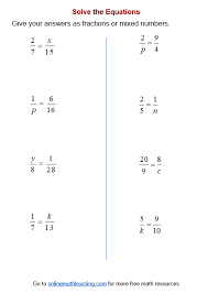 Proportion Equation Worksheets