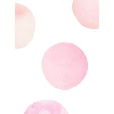Watercolor Pink C Dots Vinyl Wall