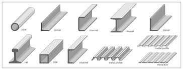 metal profiles isometric view steel