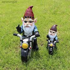 Funny Middle Finger Gnomes Biker Dwarfs