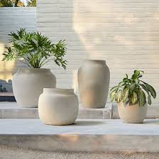 Ronan Ficonstone Indoor Outdoor Planter Extra Large 27 6 D X 24 H Frost Gray West Elm