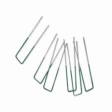 Agfabric Anti Rust Galvanized Ground Staples Heavy Duty Steel Sod Stake Anchor Pins U Shaped Garden Securing Pegs 50 Pack