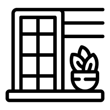 Eco House Plant Icon Outline Vector
