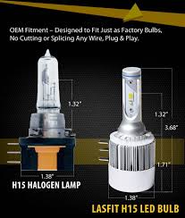 h15 led headlight bulbs lasfit high