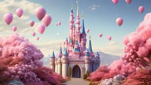 Pink Princess Castle Background