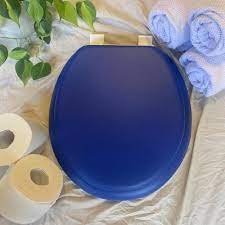 Royal Blue Padded Toilet Seat Cush N Soft