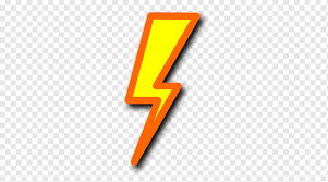 Orange Lightning Bolt Ilration