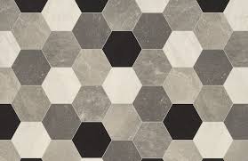 Grey Hexagon Tiles Vinyl Flooring