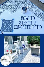 How To Stencil A Concrete Patio Old