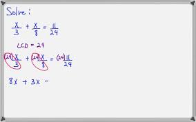 Solving A Linear Equation With Faction
