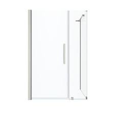 Ove Decors Pasadena 46 1 8 In W X 72 In H Frameless Corner Pivot Shower Enclosure With Shower Door In Nickel