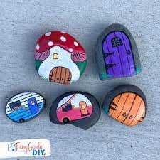 Adorable Fairy Garden Painted Rocks 15