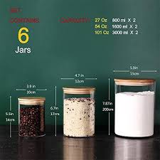 Glass Flour Jars With Airtight Lids