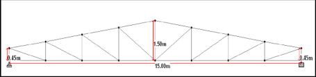 typical truss model truss 15 m span 8