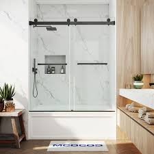 Double Sliding Frameless Tub Door