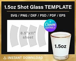 1 5oz Shot Glass Blank Template For