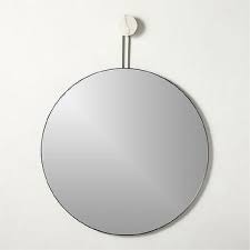 Round Black Frame Mirror S