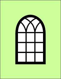 Arched Window Card And Window Frame Svg