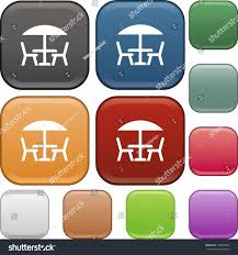 Table Chairs Icon Vector Ad