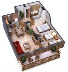 Two Bedroom House Apartment Floor Plans
