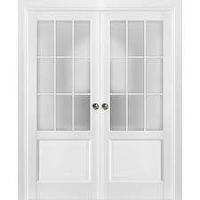 Sartodoors Barn Door 32 X 84 Inches Frosted Glass Felicia 3309 Matte White 6 6ft Rail Hardware Panel Doors