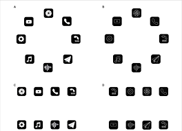 Display Of Icon Graphic Types And Icon