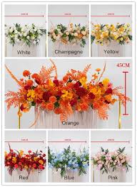 100cm 50cm Wedding Flower Row Silk Fake