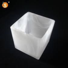 Alabaster Square Glass Lamp Shade For