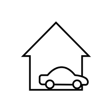 Home Car Garage Icon Vector 8099253