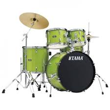 Tama Stagestar St52h5c Lgs 5 Piece Acoustic Drum Kit Lime Green Sparkle