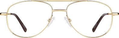 Zenni Aviator Prescription Glasses Gold Stainless Steel Full Rim Frame Nose Pads Blokz Blue Light Glasses 419014o 3 5 Day Rush Delivery