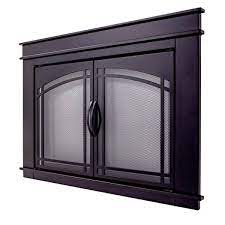 Fireplace Glass Doors Fenwick Small Black Fn 5700bl
