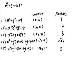 Determine The Center And Radius Of The