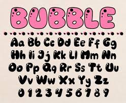 Bubble Font Groovy Font Bubble Script