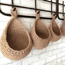 Hanging Wall Basket Rattan Flower