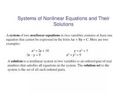 Ppt Systems Of Nar Equations
