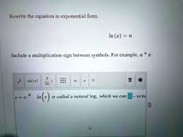 Solved Rewrite The Equation In