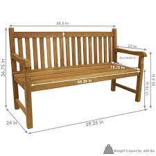 Teak Outdoor Patio Garden Bench