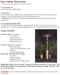 Patio Heater Instructions