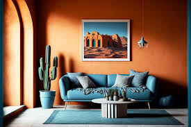 Sofa And Terracotta Walls
