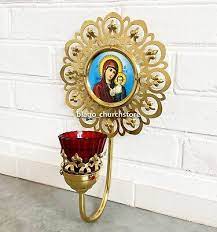 Church Wall Sconce With Icon Mother Of