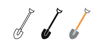 Digging Tools Vector Art Icons And