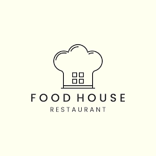 Food House With Linear Style Logo Icon