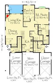 Tudor Triplex House Plan With Full