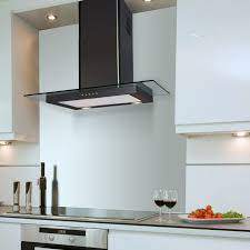 60cm Flat Glass Cooker Hood Black