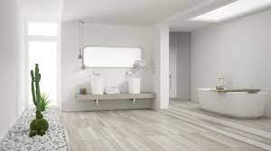 Minimalist White Bathroom With