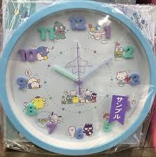Sanrio Character Icon Wall Clock Blue